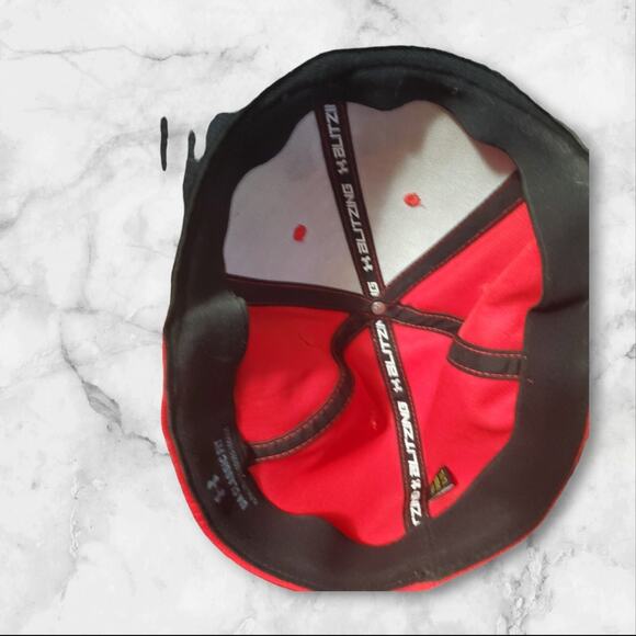 Under Armour Unisex Blitzing 3 Baseball Cap Hat Red XL XXL Fitted Curved Brim - Picture 7 of 11